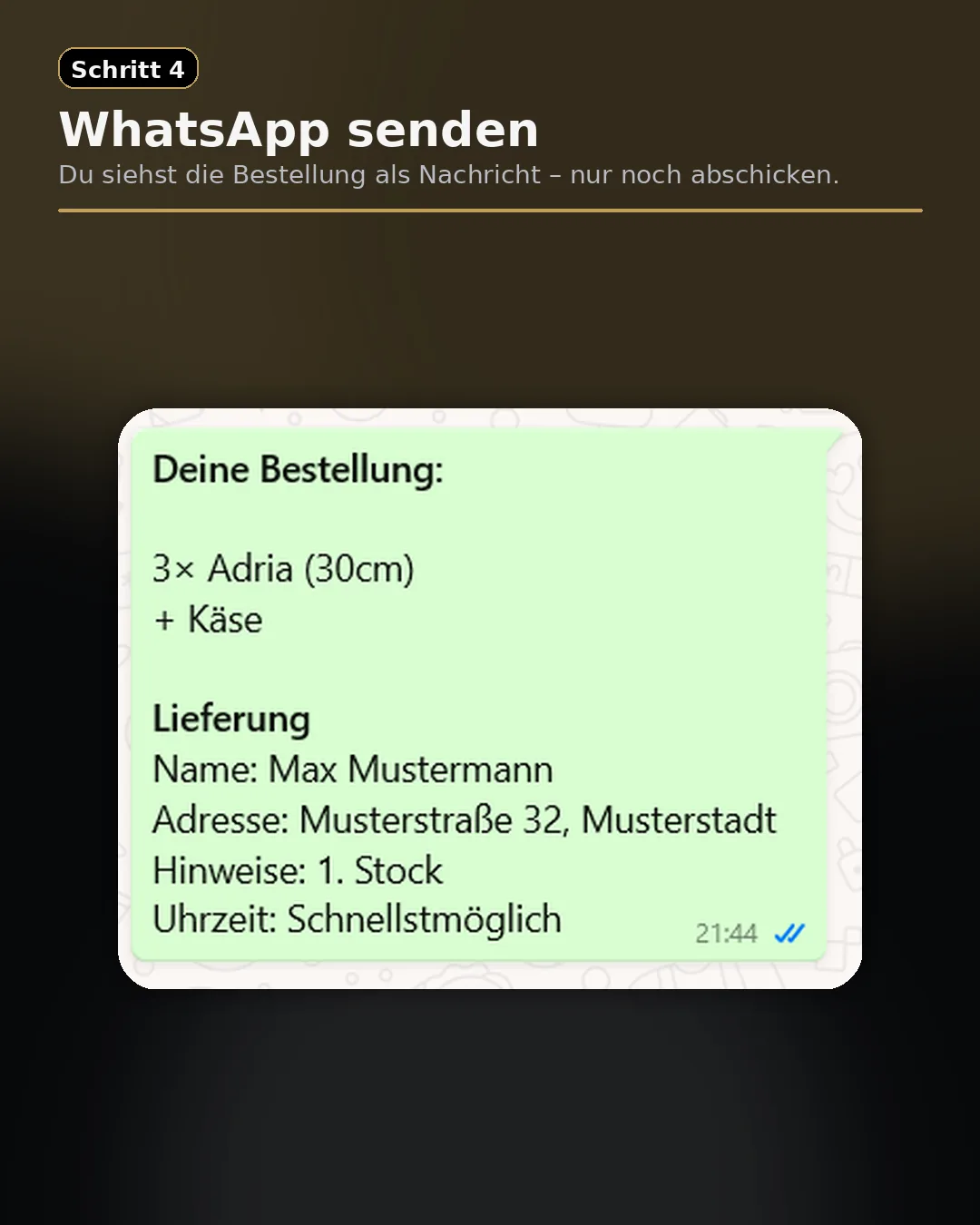 Schritt 4: WhatsApp senden